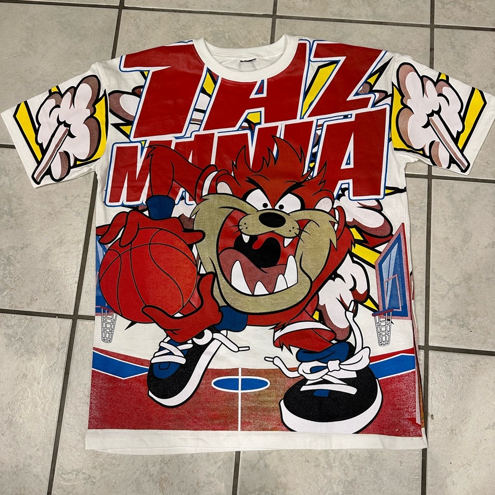 Cut tag taz basketball tee aop